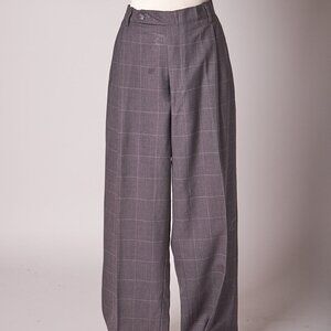 198os Dark Gray Check 2 Piece Wool Suit